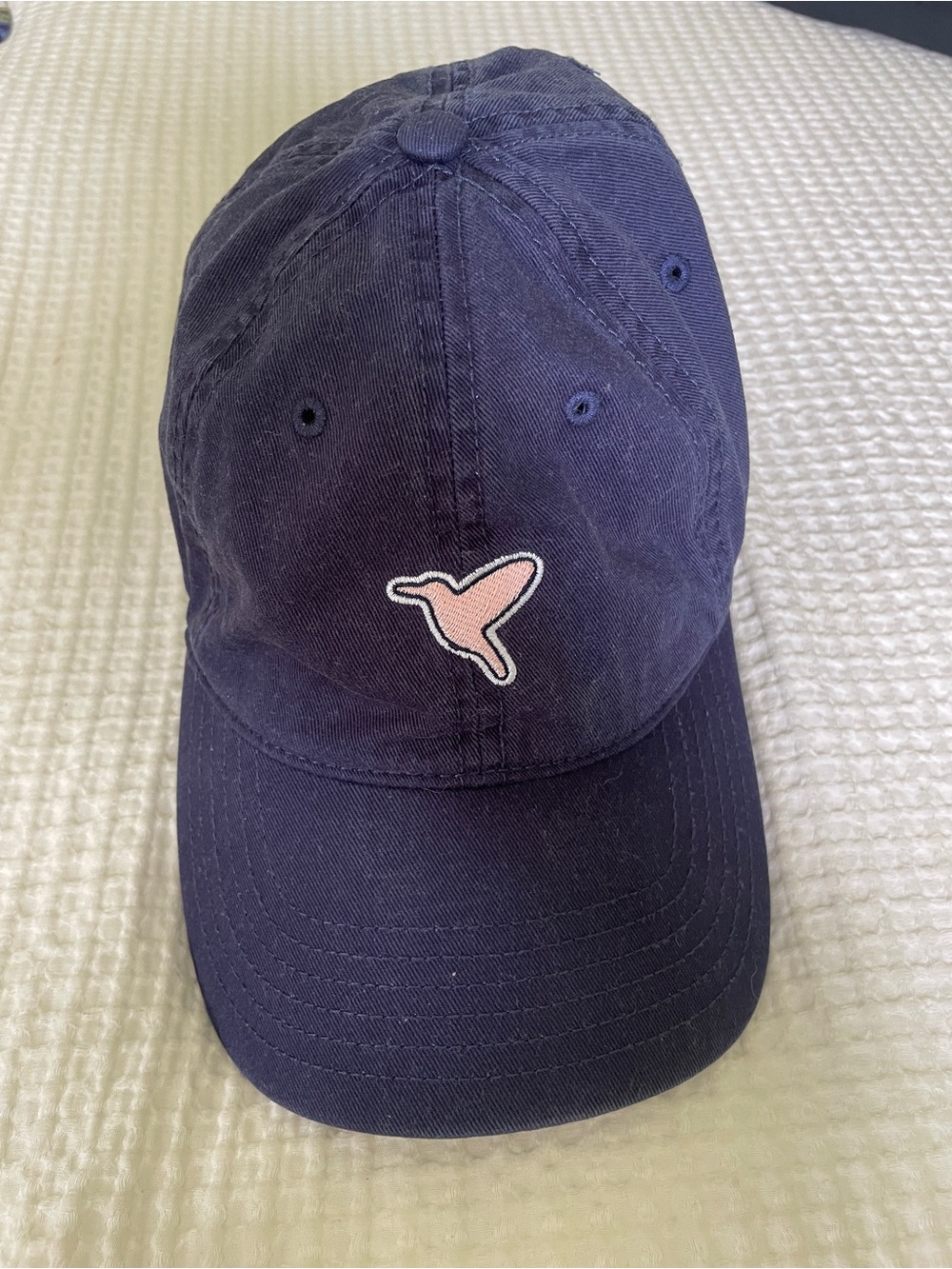 Birddogs 100% Cotton Navy Cap with Pink Bird Patch